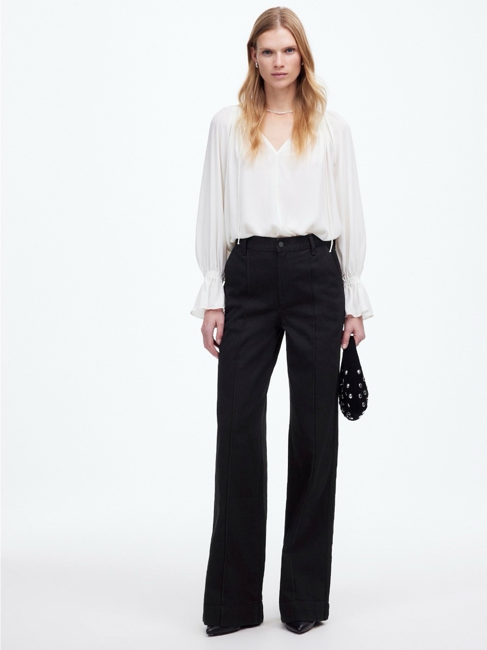 Madewell Black Super Wide-Leg Jeans
